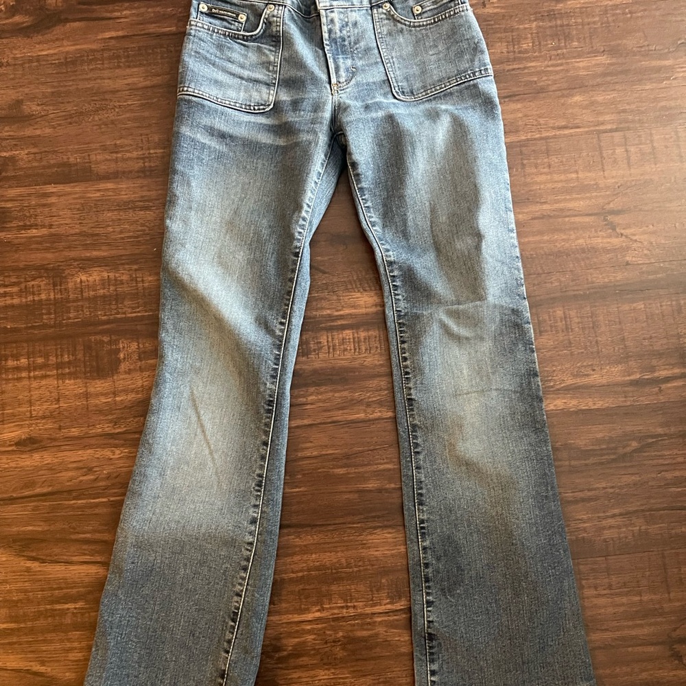D&G Blue Flare Wide Leg Jeans